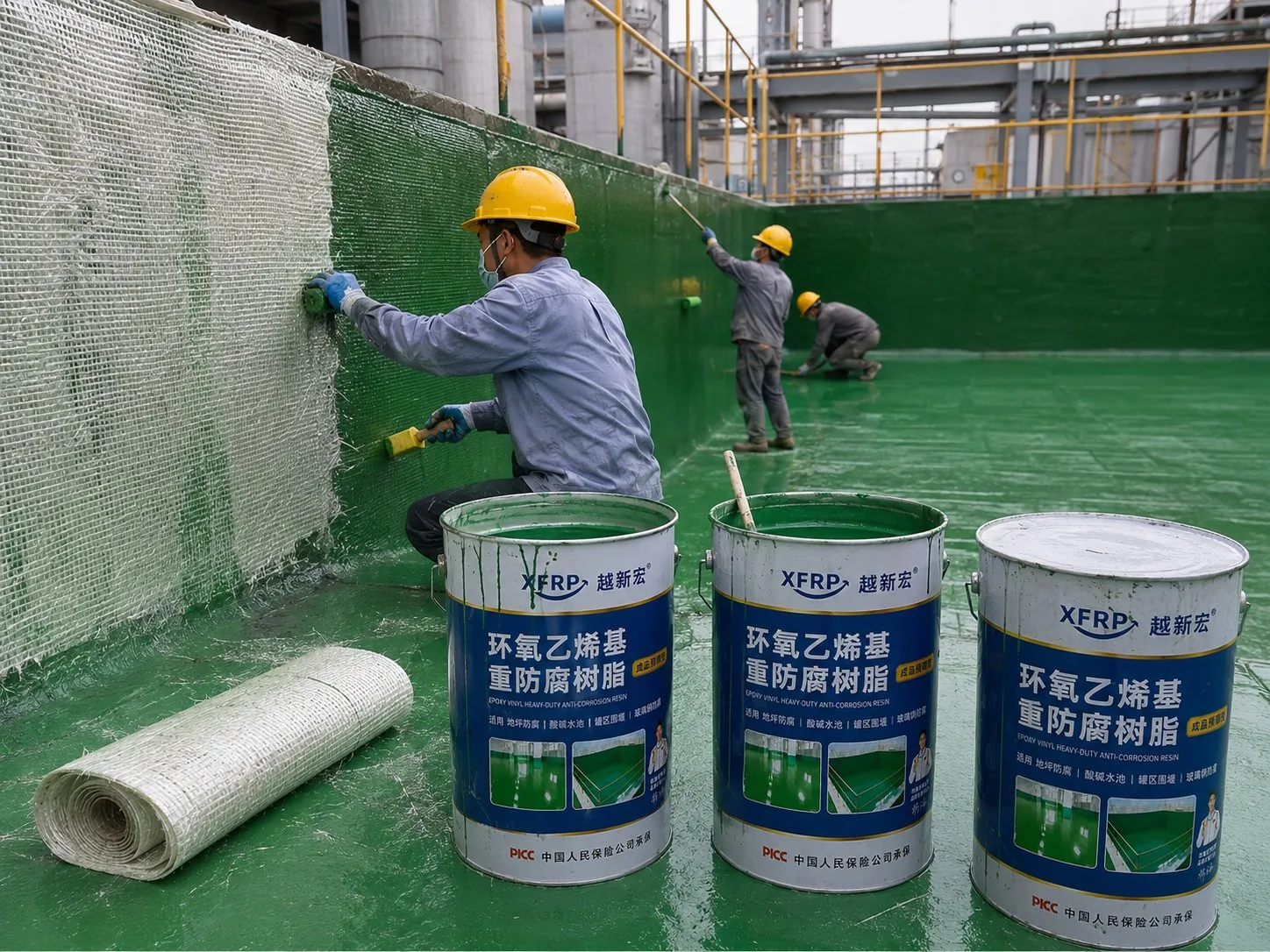 玻璃钢水池防腐材料应用实拍图