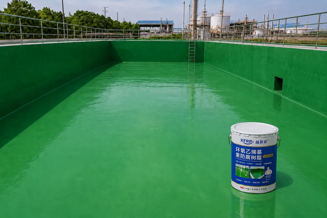 玻璃钢水池防腐施工实景